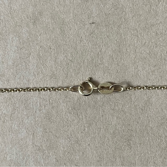 14k Solid Gold Mini Nameplate Necklace Carrie Hoffman - Picture 10 of 11